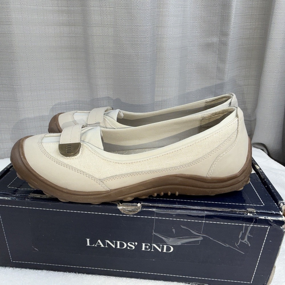 Lands End Women's Terrain Ballet Casual Shoes Size 9 M Silver Gray Style 374254 - Picture 2 of 9